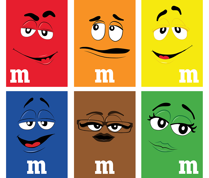 Plakati za M&M bombone