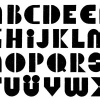 Stencil font