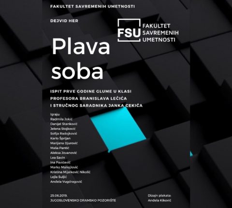 Studentska predstava „Plava soba” na sceni Jugoslovenskog dramskog pozorišta