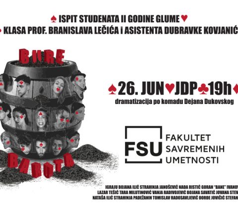 „Bure baruta” u izvedbi studenata glume na sceni JDP-a