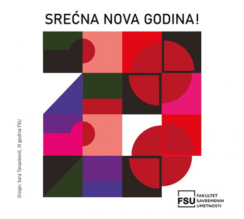 Studentkinja grafičkog dizajna Sara Tanasković autorka FSU novogodišnje čestitke