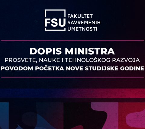 Dopis ministra prosvete, nauke i tehnološkog razvoja povodom početka nove studijske godine