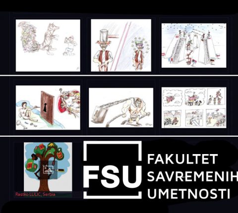 Rastko Lulić, student grafičkog dizajna, na međunarodnoj radionici karikature u Skoplju