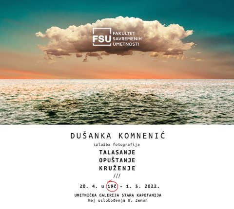 Izložba Dušanke Komnenić „Talasanje, opuštanje, kruženje” u Umetničkoj galeriji „Stara kapetanija”
