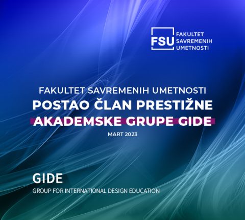 Fakultet savremenih umetnosti postao član prestižne GIDE akademske grupe