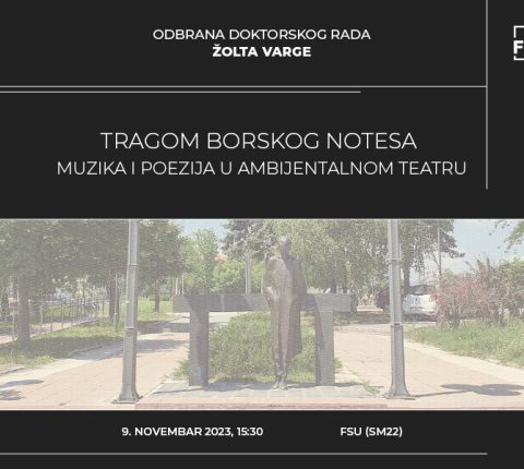 Pozivamo vas na odbranu doktorskog rada