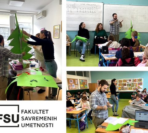 Profesor FSU sa studentima održao čas likovnog za đake OŠ „Duško Radović”