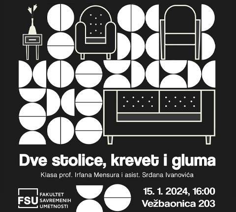 „Dve stolice, krevet i gluma” u izvođenju studenata treće godine studija glume