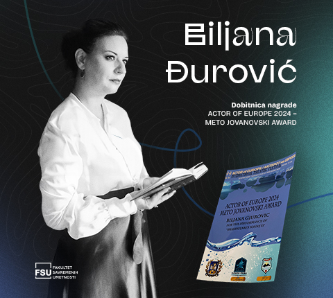 Profesorka FSU Biljana Đurović osvojila prestižnu nagradu „Glumac Evrope – Meto Jovanovski”