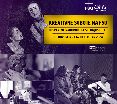 DOĐITE NA BESPLATNE KREATIVNE RADIONICE ZA SREDNJOŠKOLCE NA FSU
