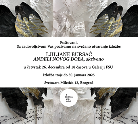 Otvaranje izložbe „Anđeli novog doba, skriveno“ u Galeriji FSU