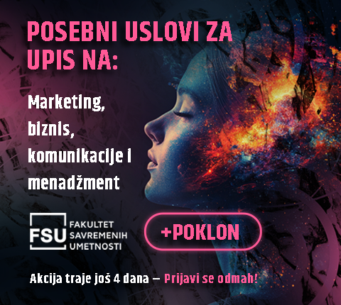 🎨 Kreativni maj na FSU – Još 4 dana za upis pod posebnim uslovima + poklon dobrodošlice!