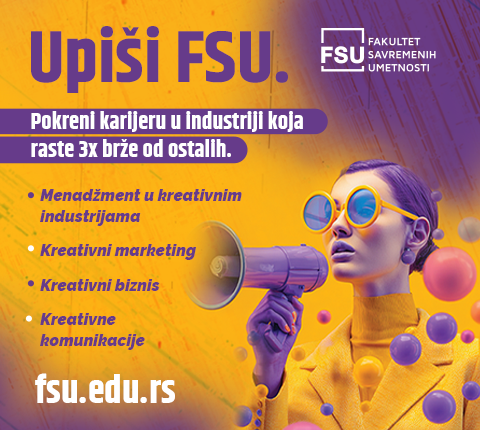 🎓 Pokreni karijeru u industriji koja raste 3x brže od ostalih – upiši FSU i postani lider kreativnih industrija!