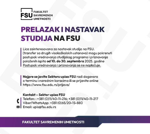 PRELAZAK I NASTAVAK STUDIJA NA FSU