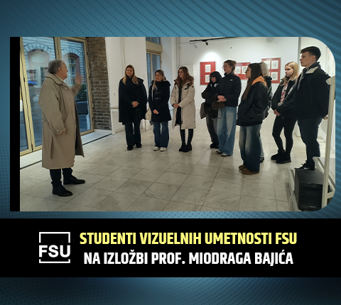 Studenti Vizuelnih umetnosti imali su priliku da posete izložbu „Enciklopedijske ilustracije“ profesora Miodraga Miće Bajića, uz stručno vođenje samog autora