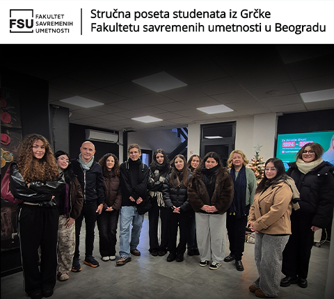 Stručna poseta studenata iz Grčke Fakultetu savremenih umetnosti u Beogradu