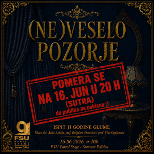 Predstava „(Ne)Veselo pozorje“ pomerena za 16. jun