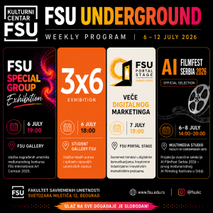 FSU Underground: Nedelja savremene umetnosti, filma i kreativnih industrija na Fakultetu savremenih umetnosti