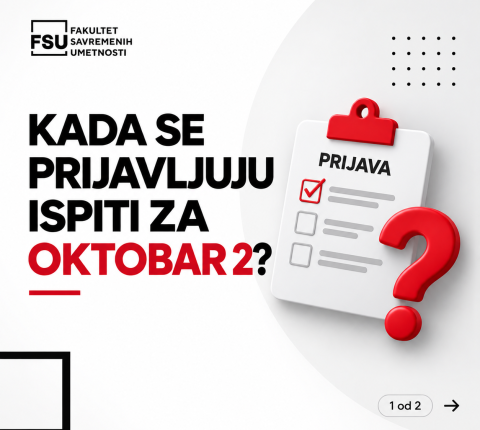 Sutra počinje prijava ispita za vanredni ispitni rok Oktobar 2