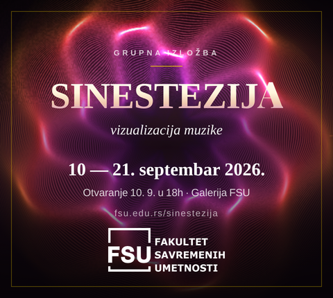 POZIVNICA ZA OTVARANJE IZLOŽBE „Sinestezija – Vizualizacija muzike“